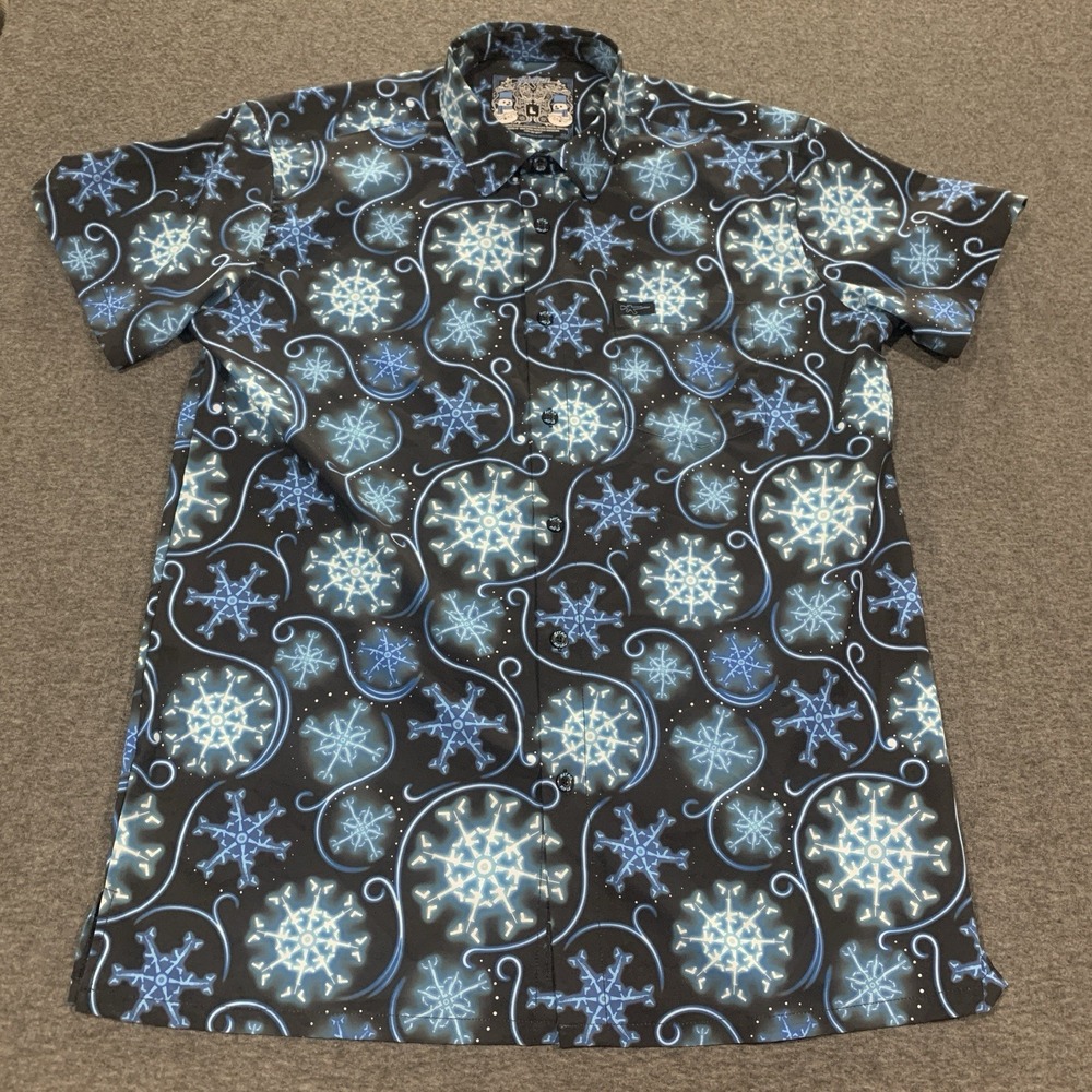 Retro Rifle FROSTBITE Men's Short Sleeve Button Front Shirt - Size L